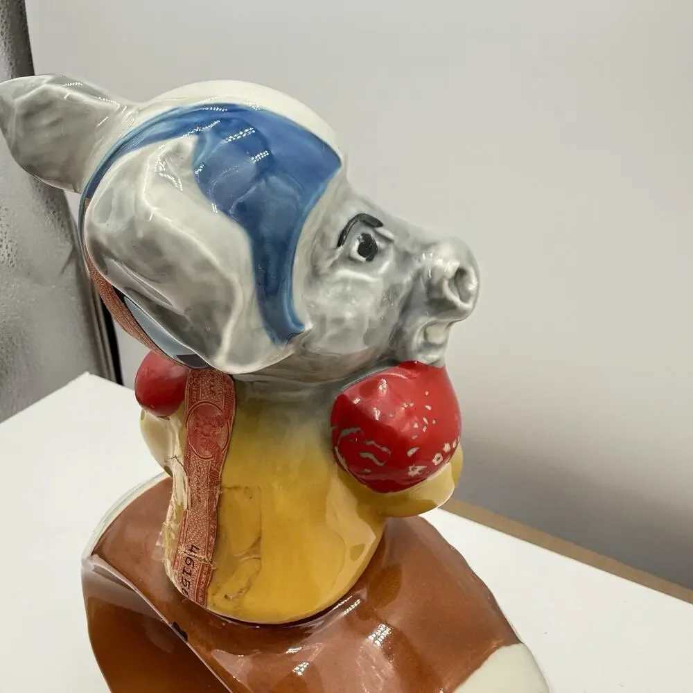 Vintage  1972 Jim Beam Decanter Democratic Donkey Football Jersey‎ Blue Gray